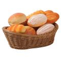 Oval Wicker Woven Bread Basket, 10.2inch Storage Basket for Food