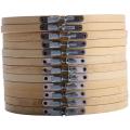 12 Pieces 7 Inch Wooden Bamboo Circle Cross Stitch Hoop Round Ring