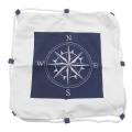Navigation Furnishing Navy Sea Marine Pillow Case Canvas-blue