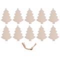 10pcs Christmas Wood Chip Pendant, Creative Home Decoration Tree
