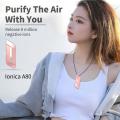 Personal Wearable Car Necklace Hanging Neck Air Purifier White