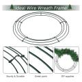 12 Pieces Of 12-inch Steel Wire Garland Frame Christmas Dark Green