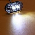 White Led Light Oval Clearance Car Truck Trailer Rv Side Marker Lamp