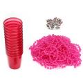 Bachelorette Prom Party Supplies 12pcs Bead Chain Cup Wine Pink