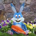 Led Light Up Inflatable Easter Cute Bunny Rabbit with Carrot-us Plug