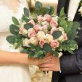 34pcs Artificial Rose Flowers,flowers Rose,eucalyptus Leaves Stems