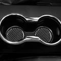 Cup Holder Coasters Pad for Ford Mustang 2015 2020 Carbon Fiber