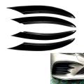 Abs Glossy Black Front Bumper Lower Grille Frame Fog Light Cover Trim