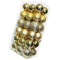 36pcs 4cm Plastic Christmas Ball Pearly Matte Light Shaped,gold