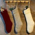 46cm Christmas Socks, Ornaments Knitted Woolen Ornaments Gift Linen