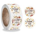 2000pcs Thanksgiving Decoration Stickers 1 Inch Round Kraft Fall