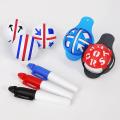 Golf Ball Marker,color Line Markers Pens, Triple Track Plastic,red