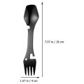 2pcs Multifunctional Camping Spoon Fork for Outdoor Hiking Backpack