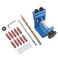 Metal Pocket Hole Jig Kit 27pcs Woodworking Locator Puncher - B