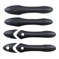 Abs Carbon Fiber Outside Exterior Door Handle Protector Cover(3 Hole)