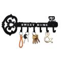 Key Rack Holder, 6 Hooks Hanging Rack with Screws Anchors for Clothes
