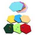 6 Pack Hexagon Felt Pin Board Colorful Foam Wall Decorative Tiles