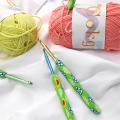 9pcs Crochet Hook Set Soft Ceramic Mix Color Crochet Needles