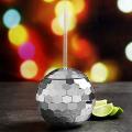 Disco Flash Ball Cocktail Cup Bar Party Flashlight Straw Wine Glass