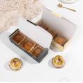 50 Pcs Rectangular Egg Yolk Crisp Packaging Box,(golden Feather)