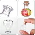 Transparent Glass Bottle Small Wish Bottle with Horn Nail String Cork