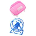 Pink White Small Hamsters Bathing Sand Cage Pet Bathroom 10 X 7 X 7cm