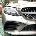 Abs Glossy Black Front Bumper Lower Grille Frame Fog Light Cover Trim