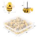 30pcs Bee Push Pins Bee Shaped Craft Embellishment Thumbtacks