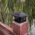 Solar Outdoor Post Cap Lights - One-size-fits-all Base Black