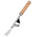 Wood Handle Stainless Steel Garden Weeder Removal Cutter Tools