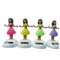 Plastic Solar-powered Dancing Hula Girls (assorted Colors)