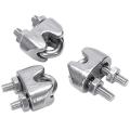 2mm 1/16 Inch Stainless Steel Wire Rope Cable Clamp Fastener 12pcs