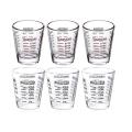 6pcs Measuring Cup Espresso Glass Measurement 1oz,6 Tsp,2 Tbs,30ml