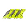 Surf Fins Double Tabs 2 Fins Double Tabs 2 Tri Fin Set ,yellow M