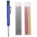 Carpenter Pencil,1pcs Solid Work Pencil Set with 12 Refill Leads F