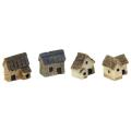 4 Pack Garden House Cottage Accessories for Mini Outdoor Decor