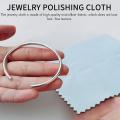 100pcs Jewelry Cleaning Polishing Cloth, (sea Blue, 3.15 X 3.15inch)
