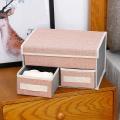 Foldable Home Underwear Storage Box (blue Double Layer One Draw)