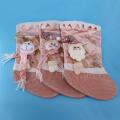 3pcs Christmas Stocking Xmas Tree Decor Bag for Party Home Decoration