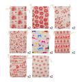 48pcs Christmas Drawstring Gift Bags Burlap, Gift for Candy Wrapper