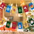 2pcs Wall Hanging Banner Christmas Background New Year Ornaments B
