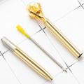 6 Pcs Metallic Ballpoint Pens for Students Teachers Office (gold)
