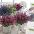 12 Bundles Artificial Lavender Flowers Outdoor Fake Flowers