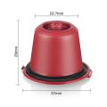 6pcs for Nespresso Refillable Reusable Coffee Capsule Coffee,red