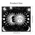 Sun and Moon Tapestry Wall Hanging Tapestry Black(51.2x59.1 Inches)