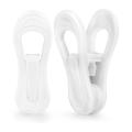 40pcs White Plastic Hanger Clips,for Use with Slim-line Clothes Clips
