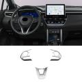 For Corolla Cross 2020-2022 Car Steering Wheel Button Cover Chrome