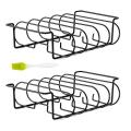 2 Pcs Rib Rack Charcoal Grill,for Grilling,with Grill Brush