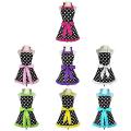 Retro Kitchen Aprons for Woman Girl Cotton Polka Dot Cooking Pink