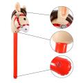 3 Pcs Inflatable Horse Heads Cowgirl Stick Pvc Balloon Outdoor Toys